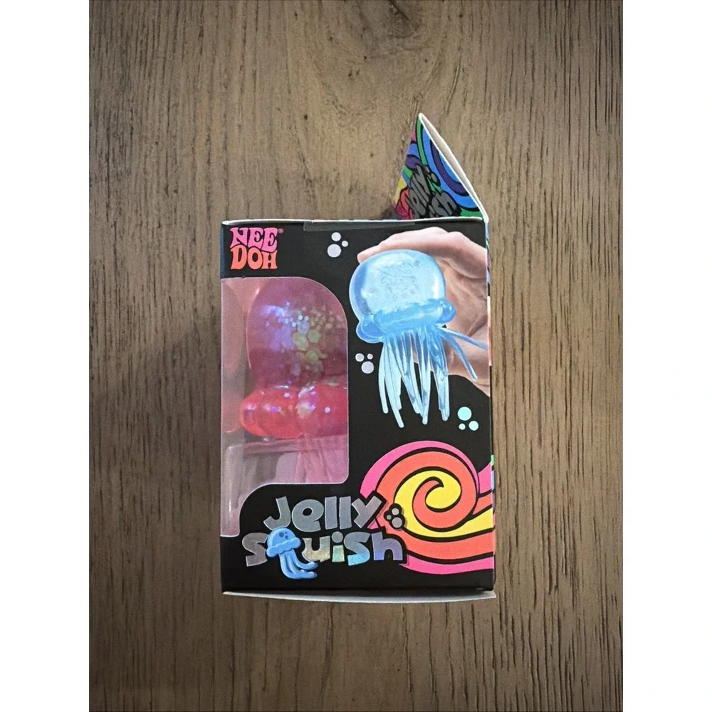 PINK NeeDoh JELLY SQUISH Sparkle Jellyfish Stress Toy Squishy AUTHENTIC NEE DOH - Picture 2 of 6